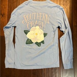 Lauren James Southern Charm Blue Long Sleeve Shirt
